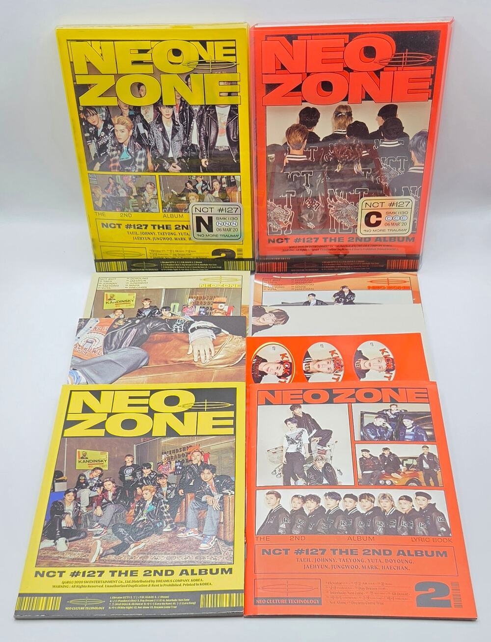 NCT 127 Neo Zone Album N & C Version Lot Photobooks Postcards CD Insert Stickers